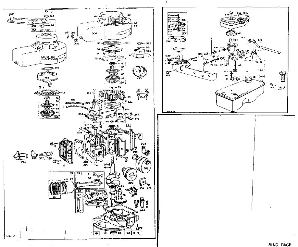 Replacement Parts Diagram and Parts List for 82500  Briggs and Stratton Engine